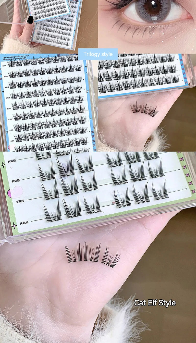 Gege Bear no-glue lösögonfransar – enkel 3-stegs applicering