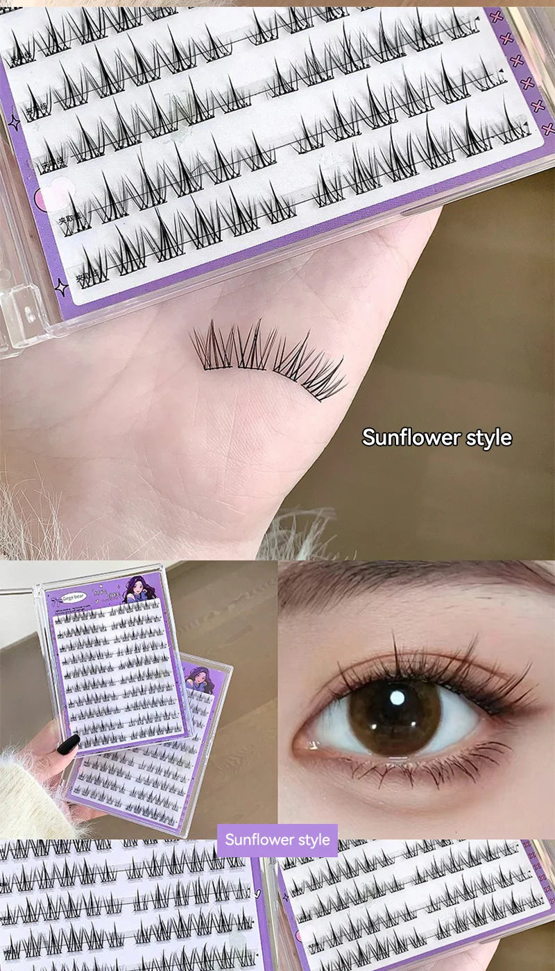 Gege Bear no-glue lösögonfransar – enkel 3-stegs applicering