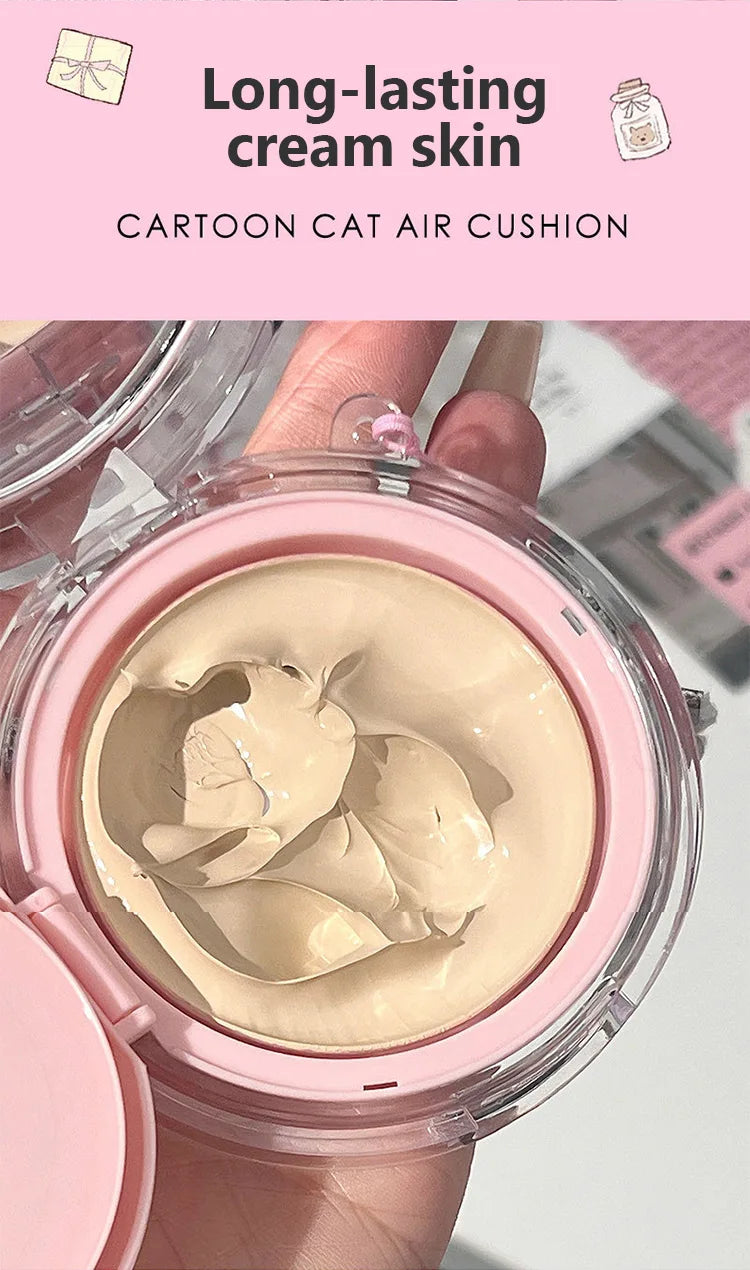 Diary Cat Air Cushion BB Cream – långvarig fukt, oljekontroll & concealer i söt design