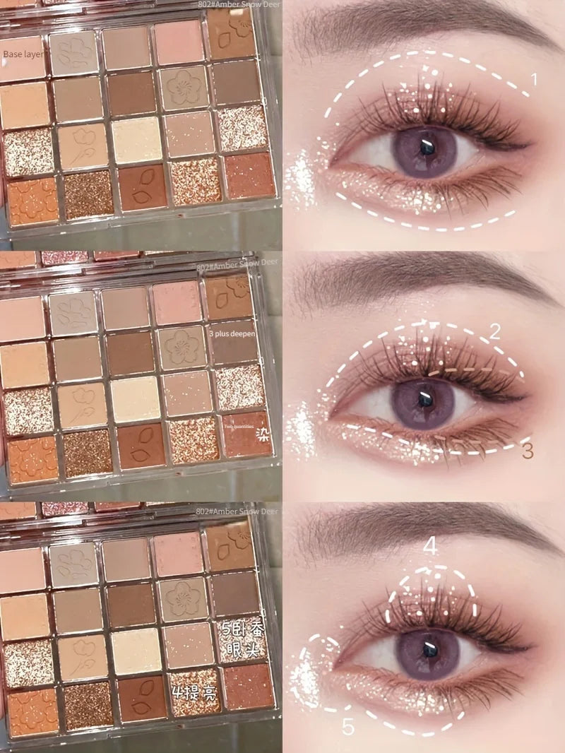 Evening Cherry Dance – 20-färgs ögonskuggspalett