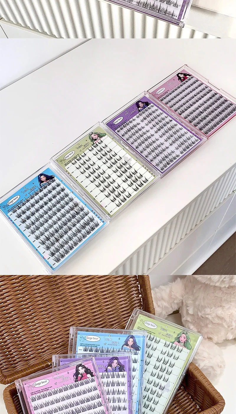 Gege Bear no-glue lösögonfransar – enkel 3-stegs applicering