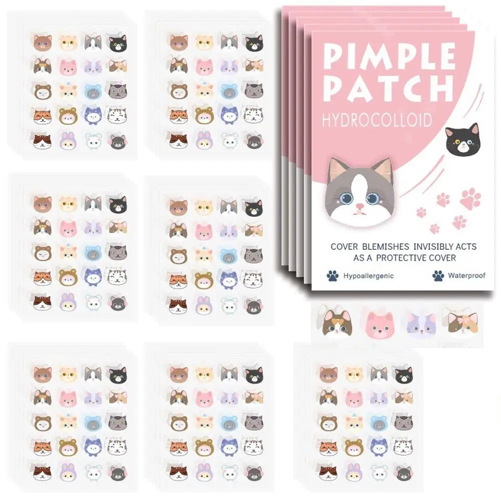 Kawaii Cat Acne Patches – söta kattformade acneplåster